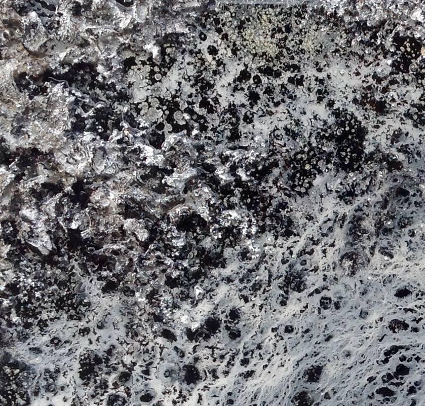 Black White Textured Abstract Resin Wall Sculpture Artwork - The Earth XXVIII - Minimalist Mixed Media Art by Victoria Kovalenchikova