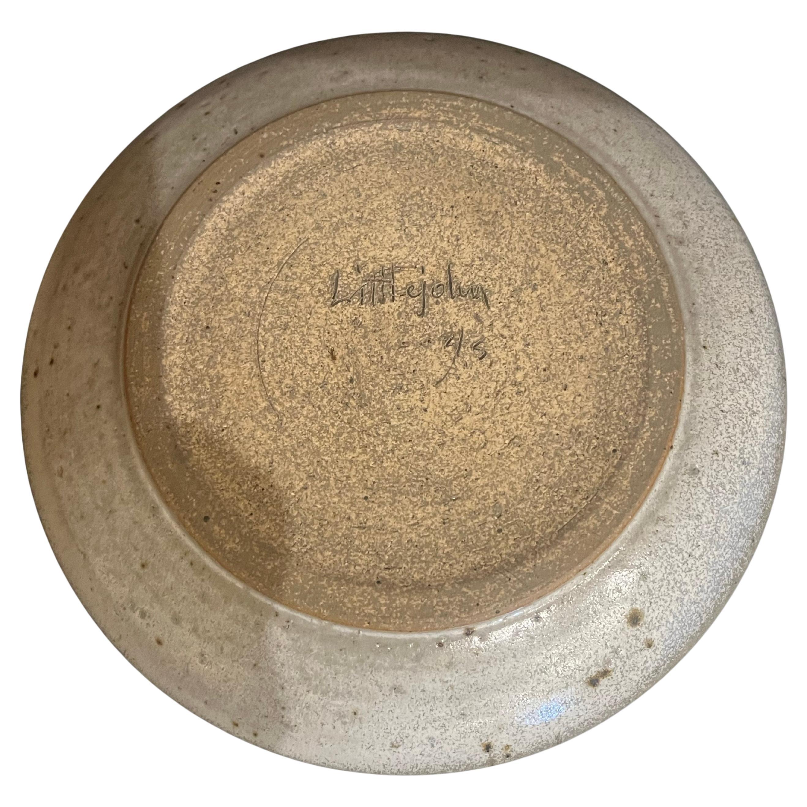 American Victoria Littlejohn Hand Thrown Mid Century Pottery Ashtray catch it all For Sale
