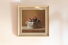 "Umbria" Ornate Bowl with Figs Still Life Oil Painting