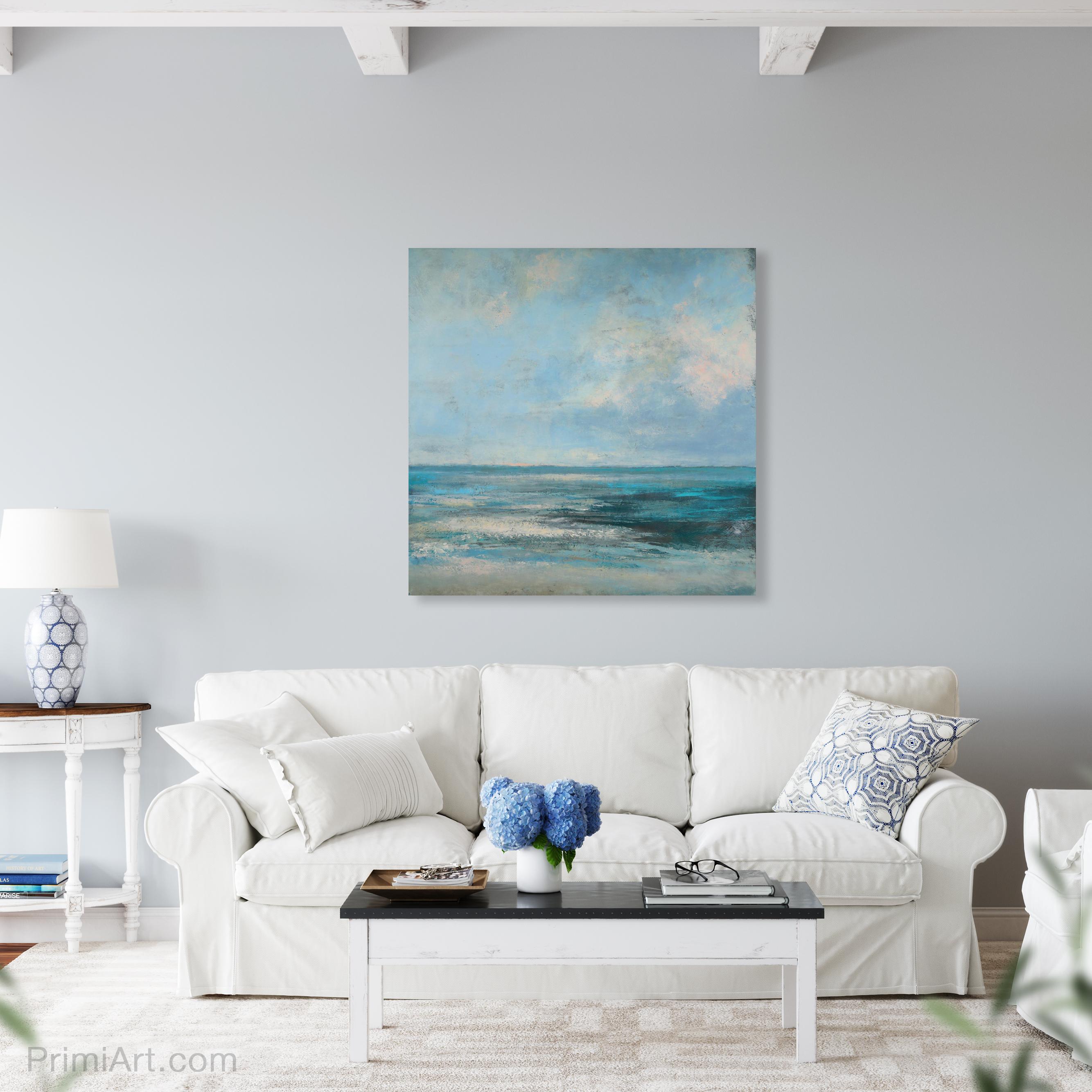Blue Serenade - Impressionist Landscape Painting, 2023 For Sale 1