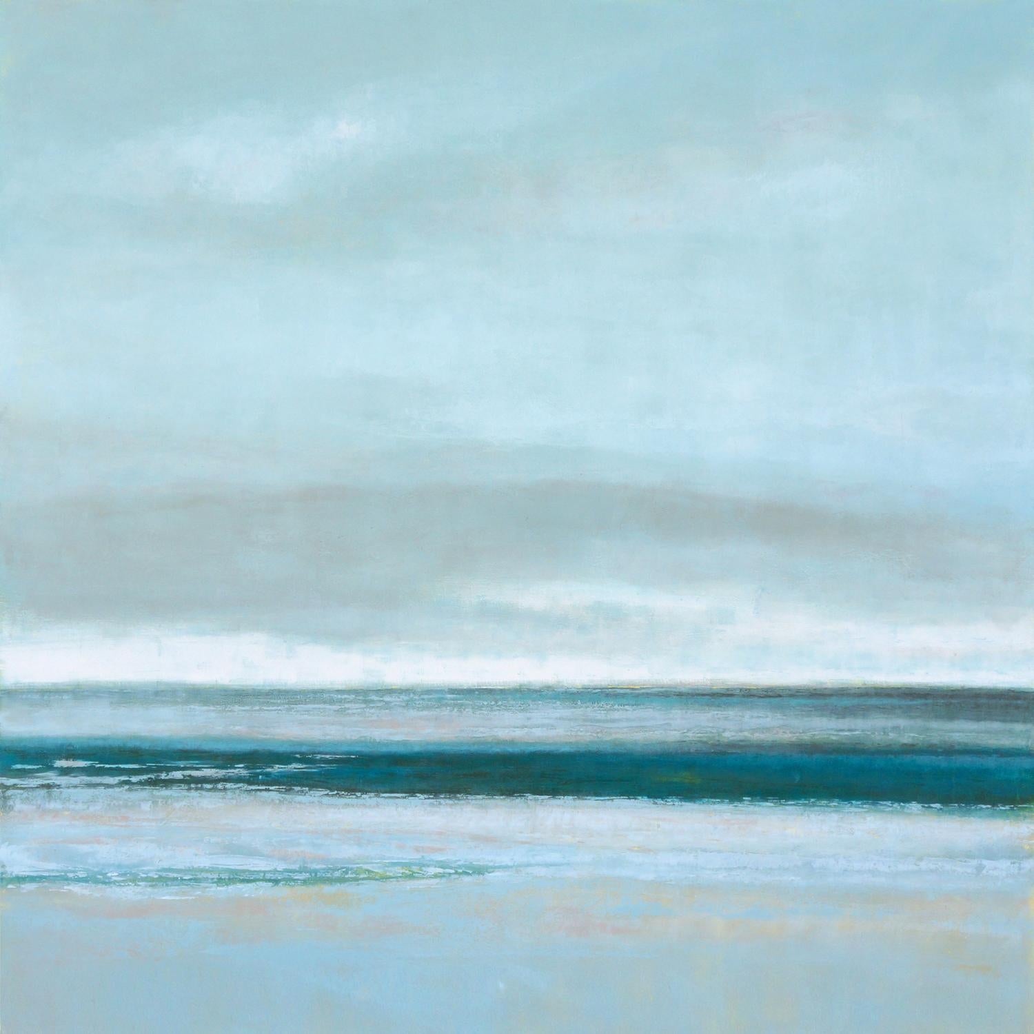 Victoria Primicias Landscape Painting - Cloudy Bay - Impressionist Landscape Oil Painting, 2023