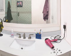 I WOKE UP ASLEEP - Panoramic Oil Painting of a Bathroom Scene From a Dream