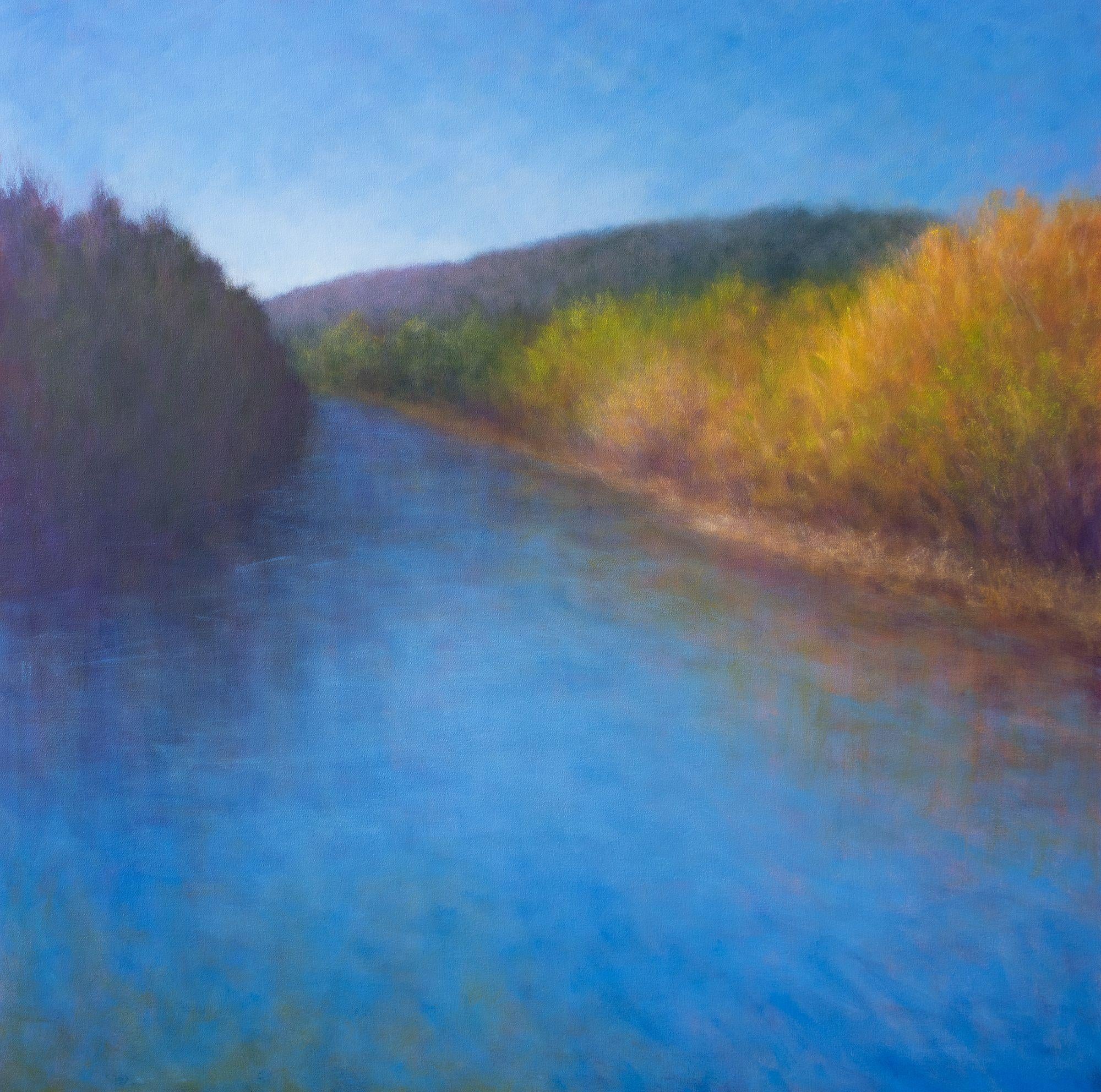 An award winning painting! Memories of an afternoon spent walking along the shores of the Russian River in Healdsburg, CA. Listening to the sounds of the birds singing and peaceful tinkling of the water as it slowly moves past. Varnished and ready
