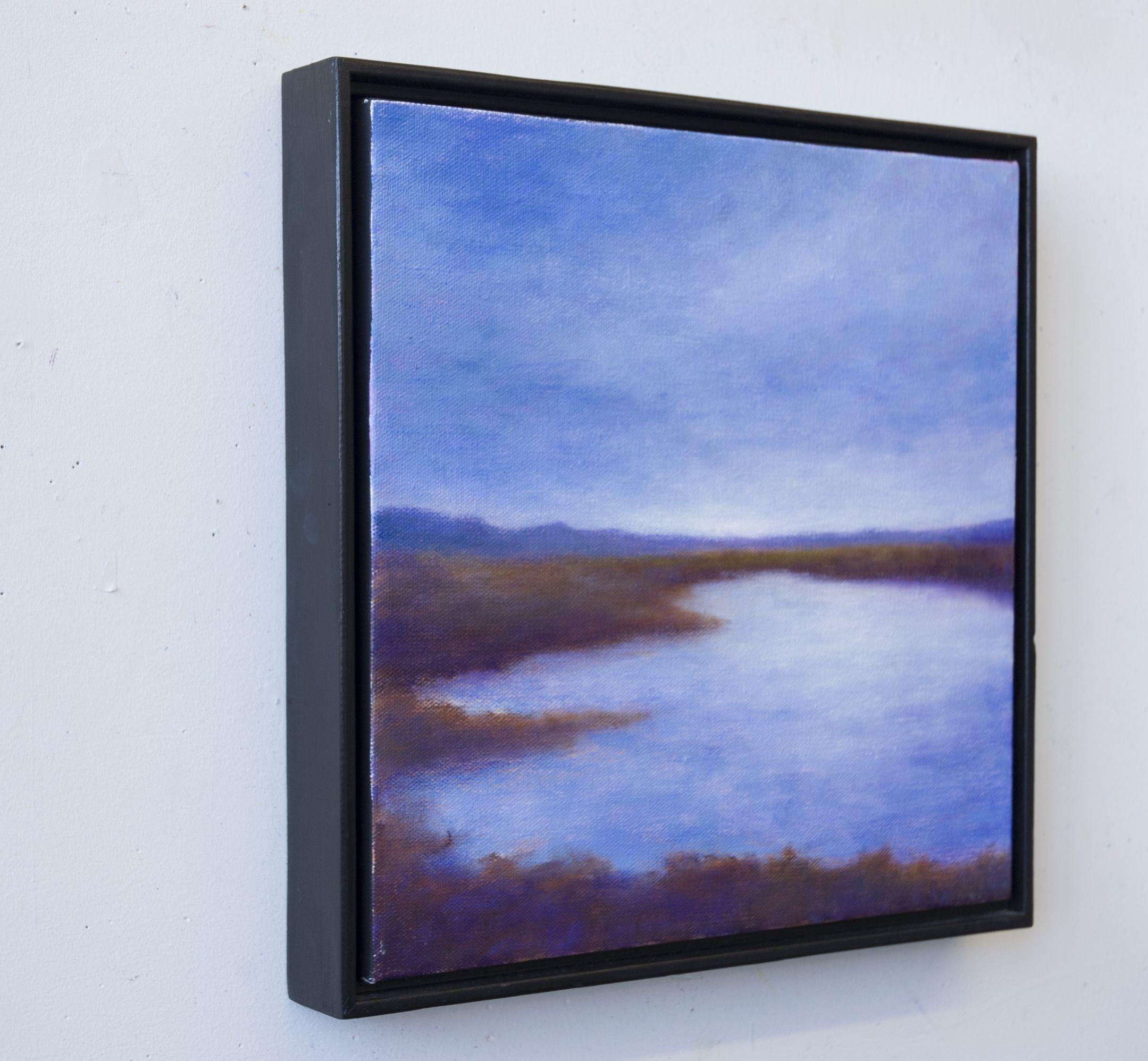 The first light of morning reflecting on a lake in Iceland.   :: Painting :: Impressionist :: This piece comes with an official certificate of authenticity signed by the artist :: Ready to Hang: Yes :: Signed: Yes :: Signature Location: on the back