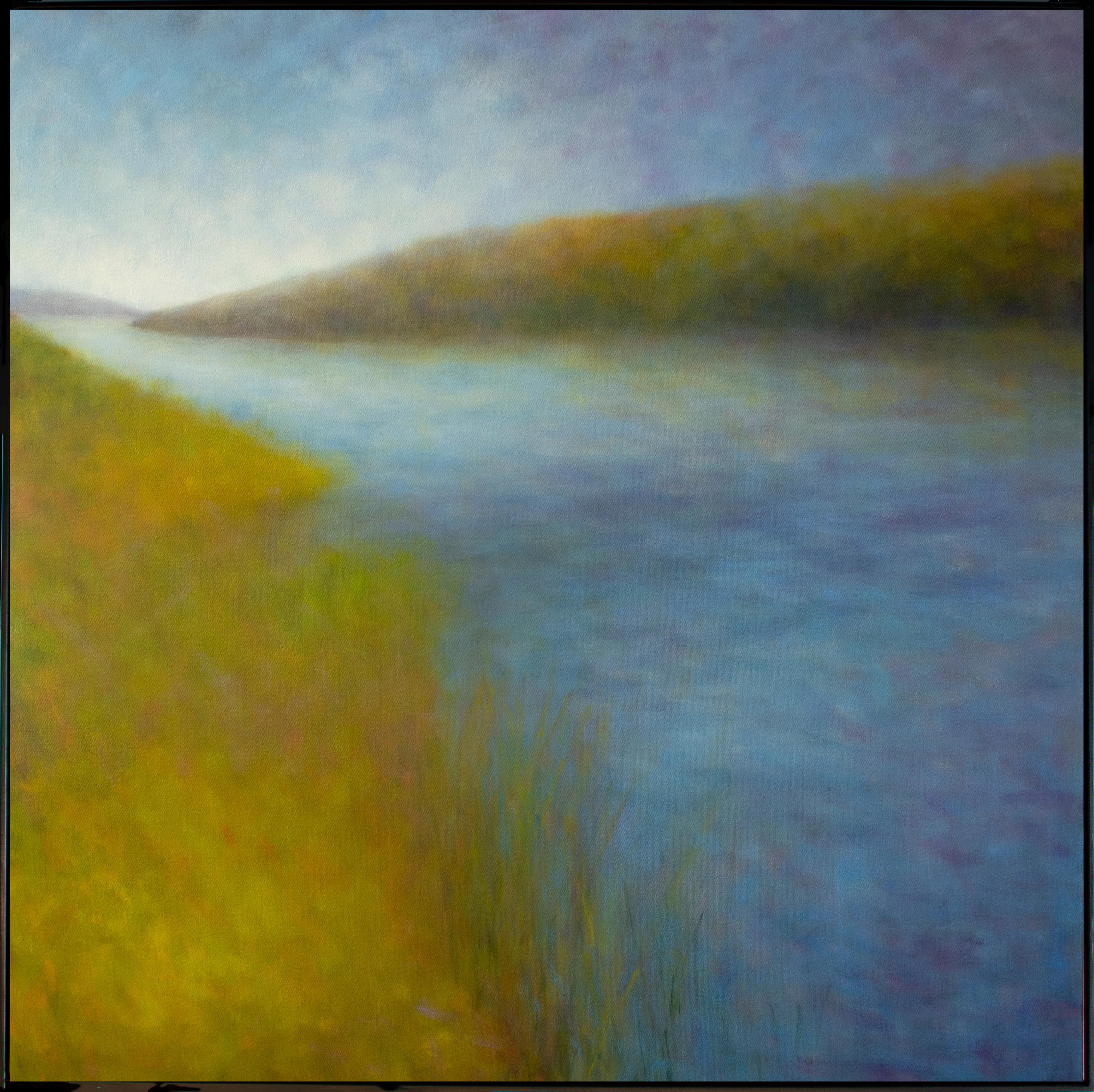 Victoria Veedell Landscape Painting - Foggy Morning at the Headlands