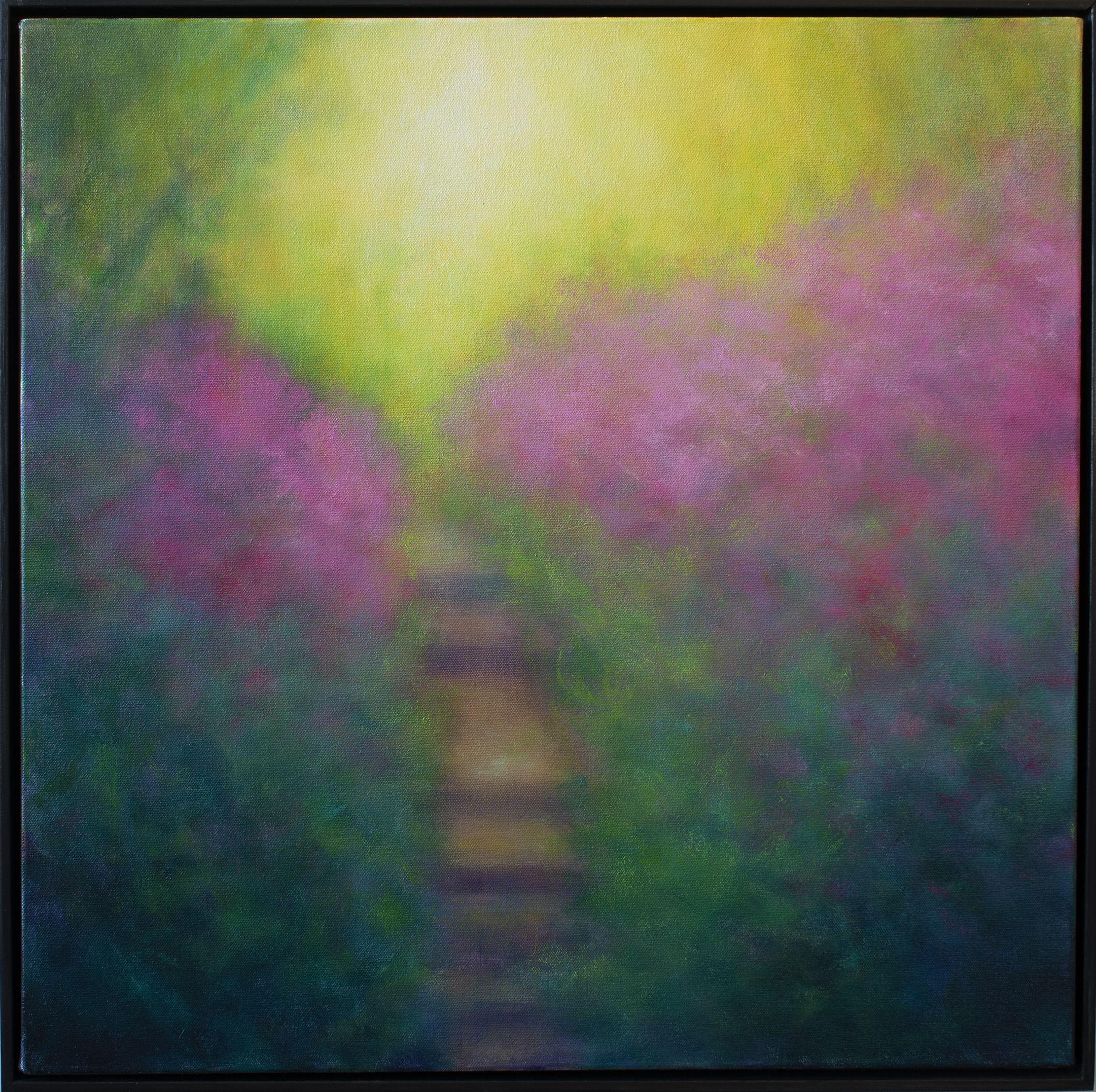 Into The Garden, Gemälde, Öl auf Leinwand (Impressionismus), Painting, von Victoria Veedell