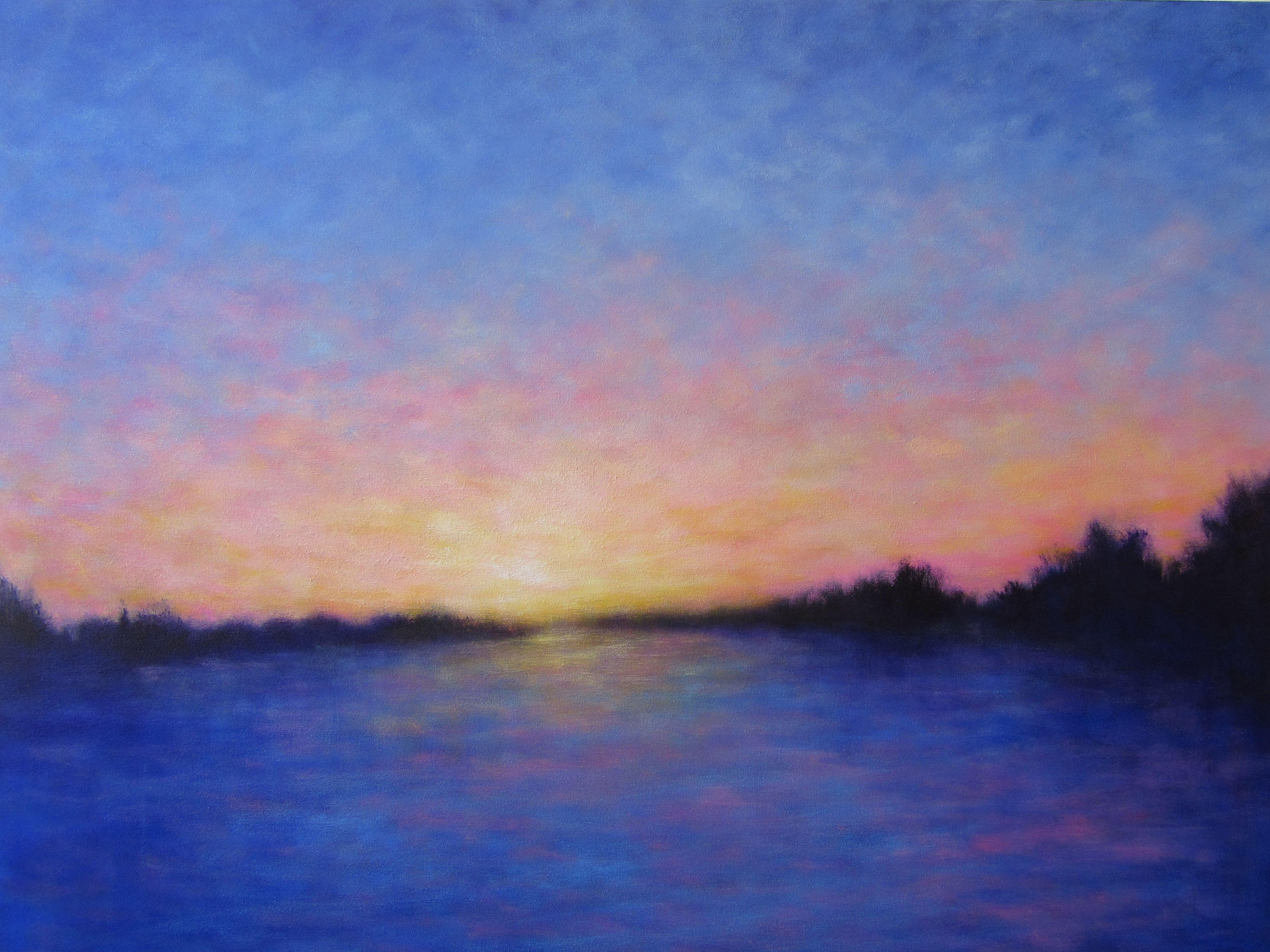 sunset gradient painting