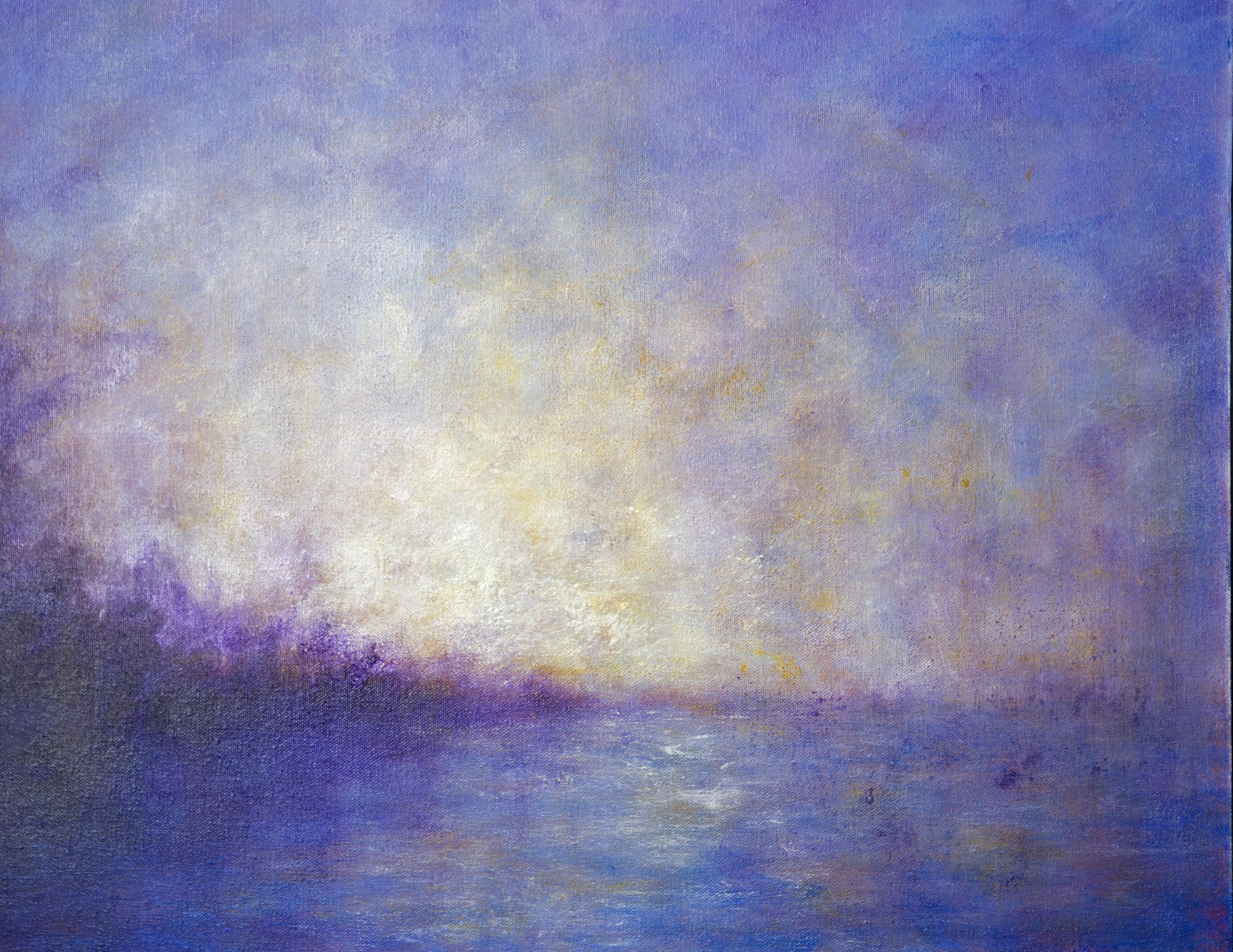My paintings are interpretations of the effects of light in nature. I was inspired by the light filtering through the fog along the Northern California coast. :: Painting :: Impressionist :: This piece comes with an official certificate of