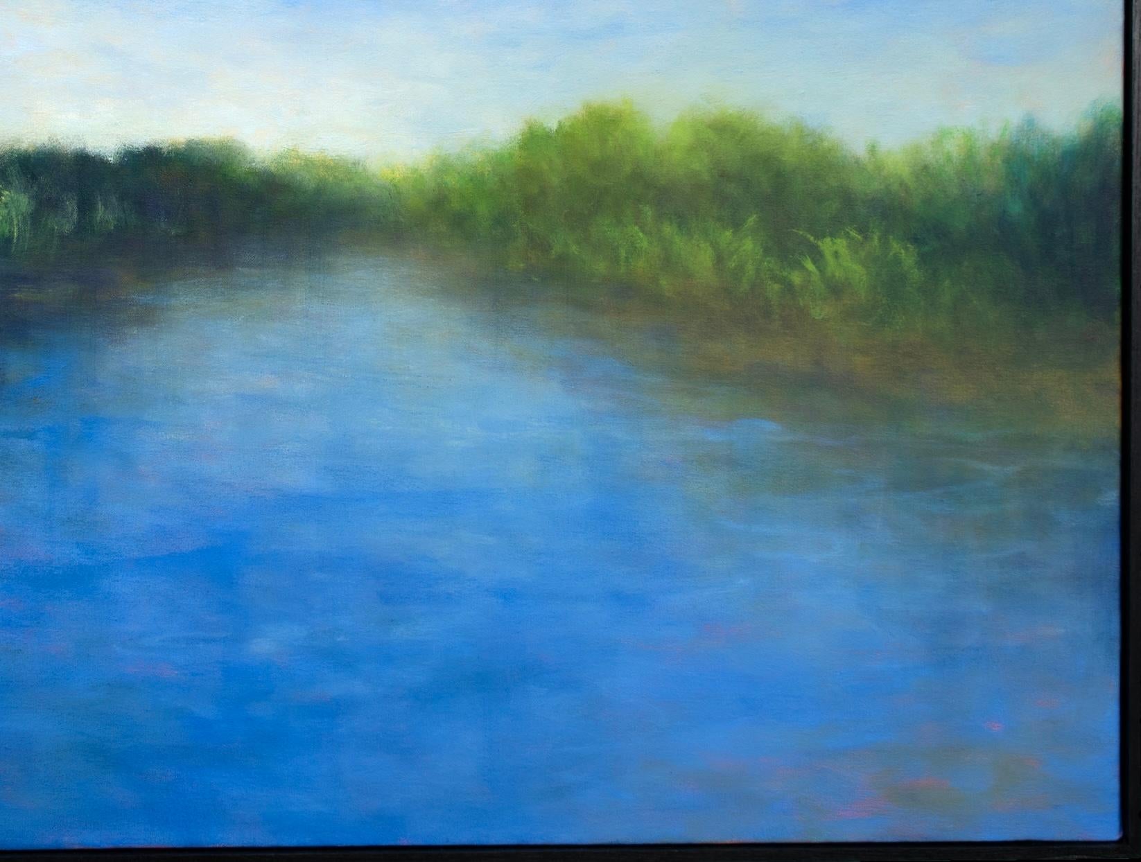 Río de verano - Painting Abstracto de Victoria Veedell