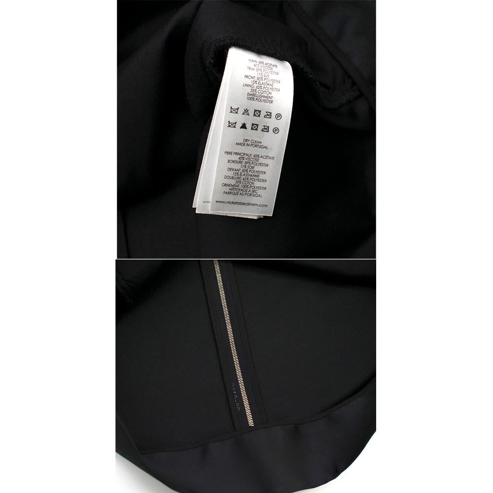 Victoria Victoria Beckham Black Laser Cut Sequin Mini Dress - Size US 2 For Sale 3