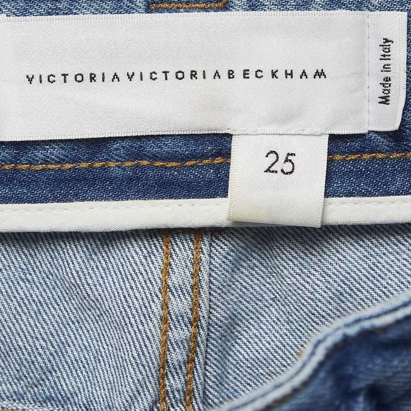 Victoria Victoria Beckham Jeans cropped in denim blu Vita 25