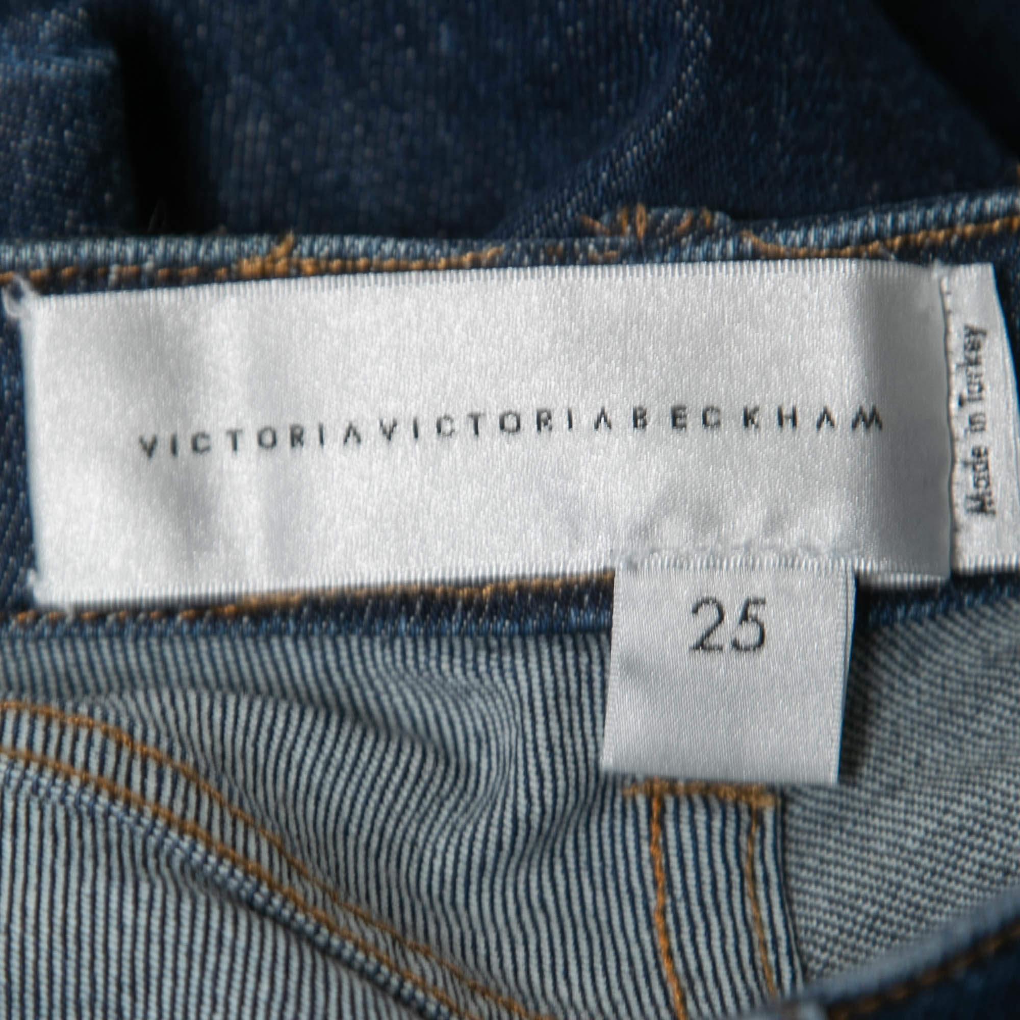 Victoria Victoria Beckham Blau Denim Flared Jeans S Taille 25