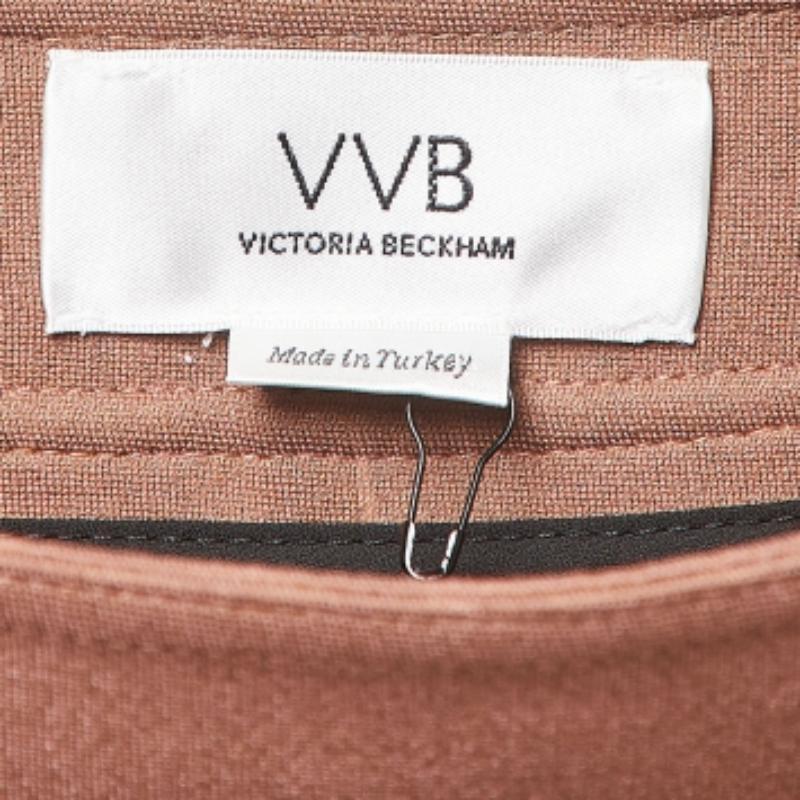 Victoria Victoria Beckham Pantalones acampanados de punto elástico marrón M en Bueno estado para la venta en Dubai, Al Qouz 2