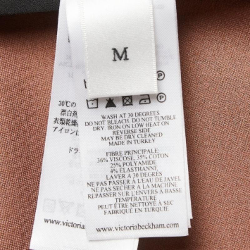 De las mujeres Victoria Victoria Beckham Pantalones acampanados de punto elástico marrón M en venta