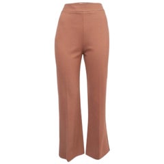Victoria Victoria Beckham Brown Stretch Knit Flared Trousers M