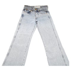 VICTORIA VICTORIA BECKHAM Jeans Light Wash Relaxed Ankle High Rise Button Fly 26