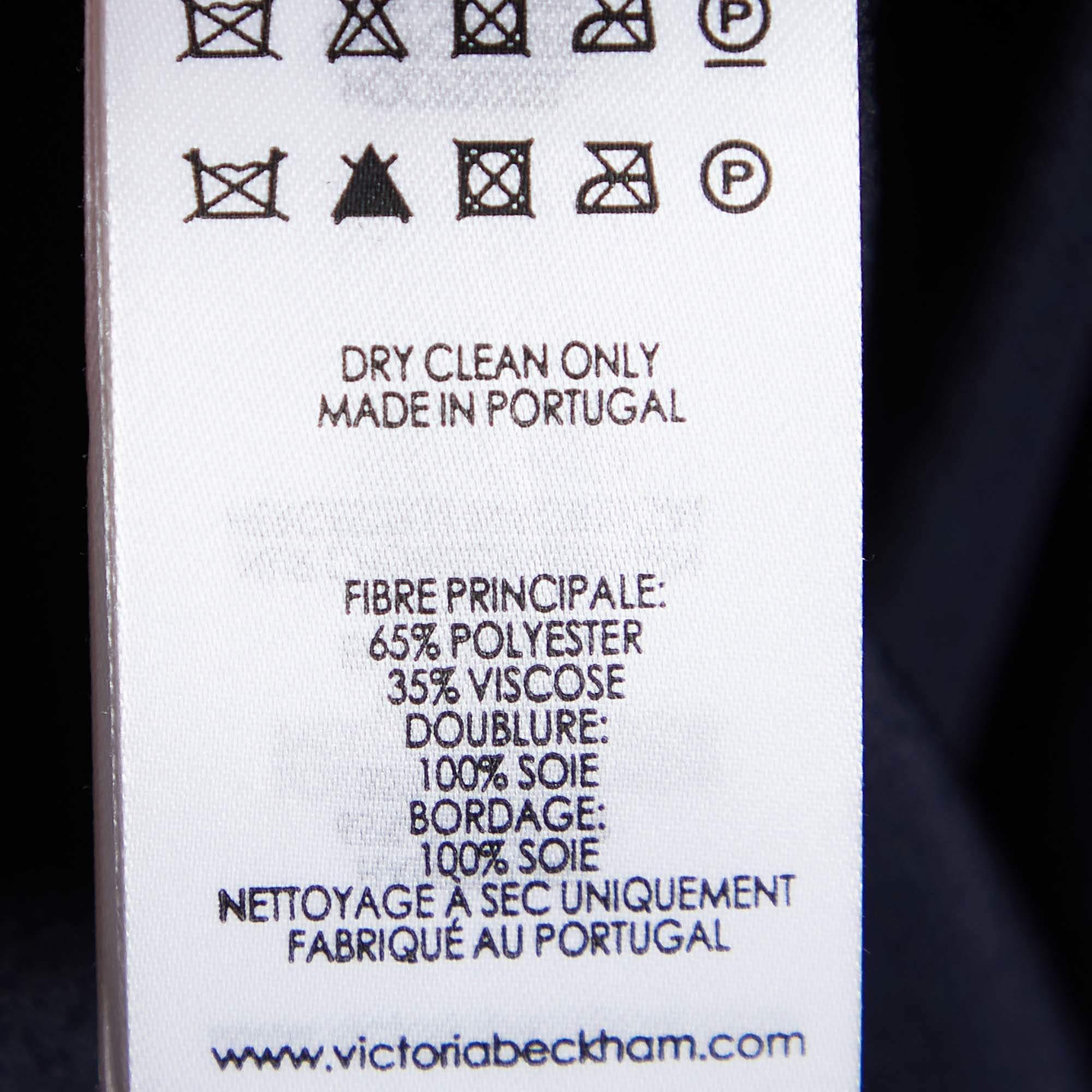 Victoria Victoria Beckham Bleu marine Mini robe plongeante à col V M Pour femmes en vente