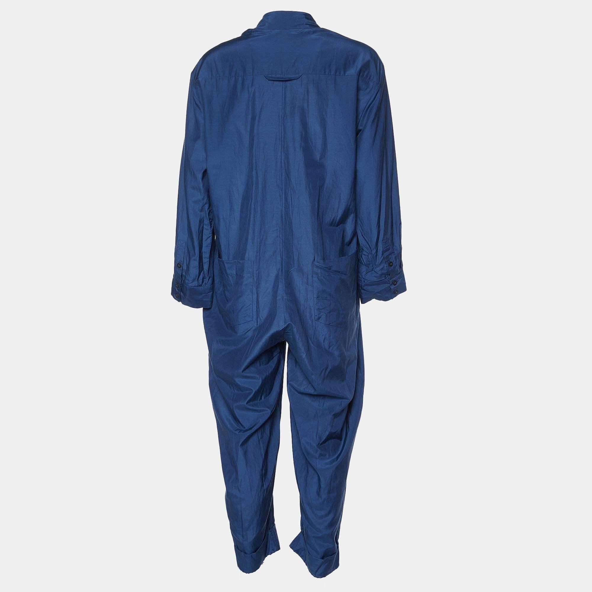Bring in a touch of sophistication and elegance to your look by wearing this jumpsuit. A flattering neckline classy hue and noticeable details define this jumpsuit. Style it with high heels.