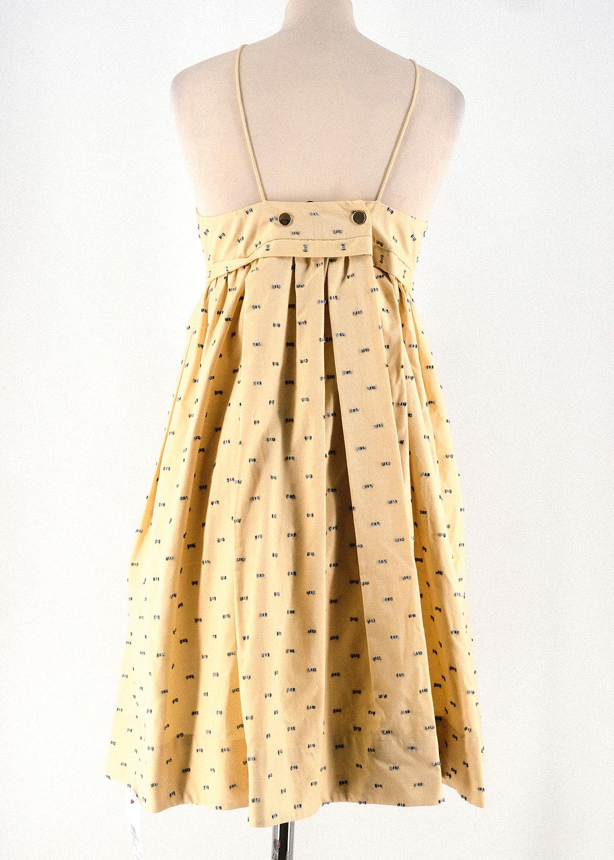 Victoria Victoria Beckham Pale Yellow Fils Coupe Dress US 4 In New Condition In London, GB