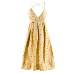 Victoria Victoria Beckham Pale Yellow Fils Coupe Dress US 4