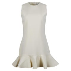 Victoria Victoria Beckham Ruffled Crepe Mini Dress Uk 10