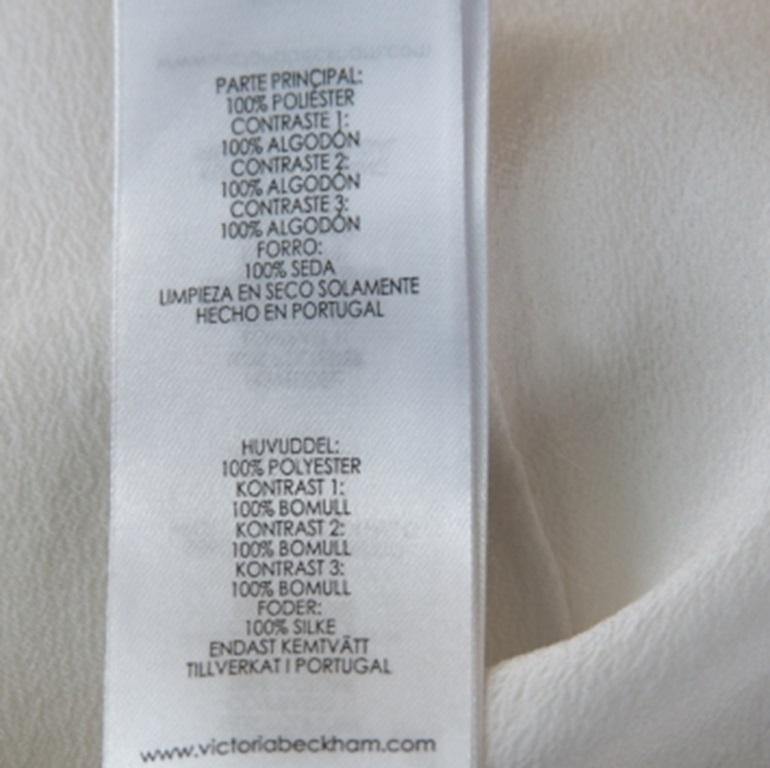 Violet Victoria Victoria Beckham White Paneled Cotton Overlay Mini Dress S en vente
