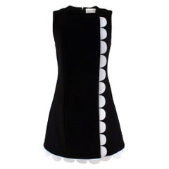 Victoria Victoria Beckham Wool Embellished Scallop Trim Dress SIZE UK 8