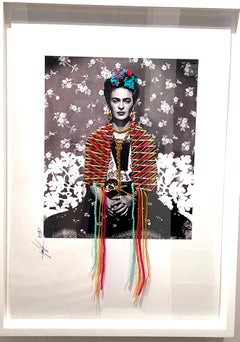 Frida - Image brodée avec fil