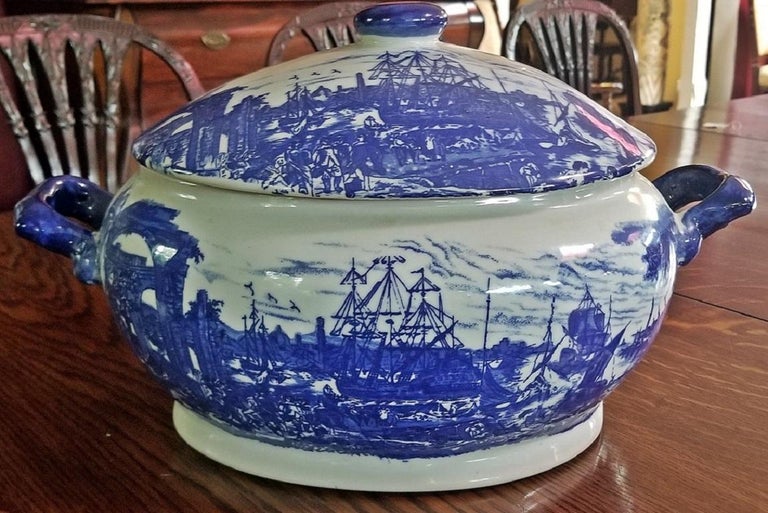 Victoria Ware Ironstone Lidded Tureens of Shipping Scenes For Sale at 1stdibs