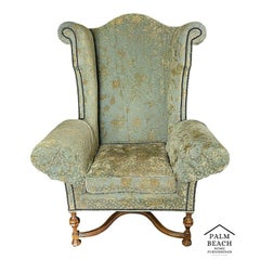 Sedia trono da biblioteca in damasco Victoria & William Williams di Lee Jofa