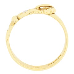 Victorian 0.10ct Diamond Buckle Ring, c.1880s