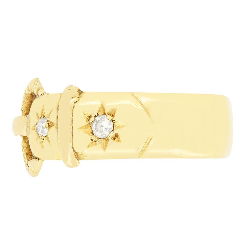 Victorien Bague victorienne à boucle en diamant de 0,10 ct, c.I.C. en vente