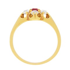 Victorian 0.15 Carat Ruby and Diamond Ring, circa 1880s