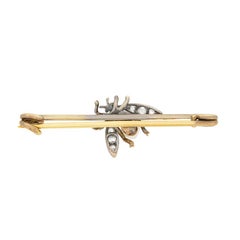 Victorian 0.15 Carat Sapphire, Pearl and Diamond Bug Brooch, circa 1880s