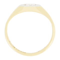 Victorian 0.30ct Diamond Signet Ring, c.1880s