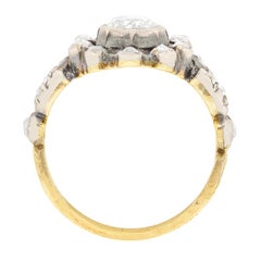 Victorian 0.30ct Rose Cut Diamond Cluster ring, c.1870s