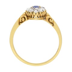 Victorian 0.30 Carat Sapphire and Diamond Ring, circa 1900s
