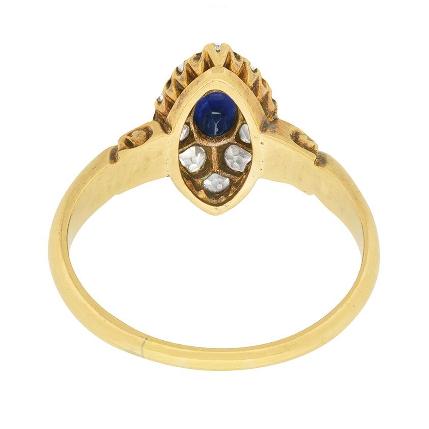 Victorian 0.30 Carat Sapphire and Diamond Ring, circa 1900s In Good Condition For Sale In London, GB