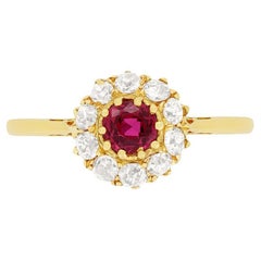 Victorian 0.40ct Ruby and Diamond Cluster Ring, C.1880s