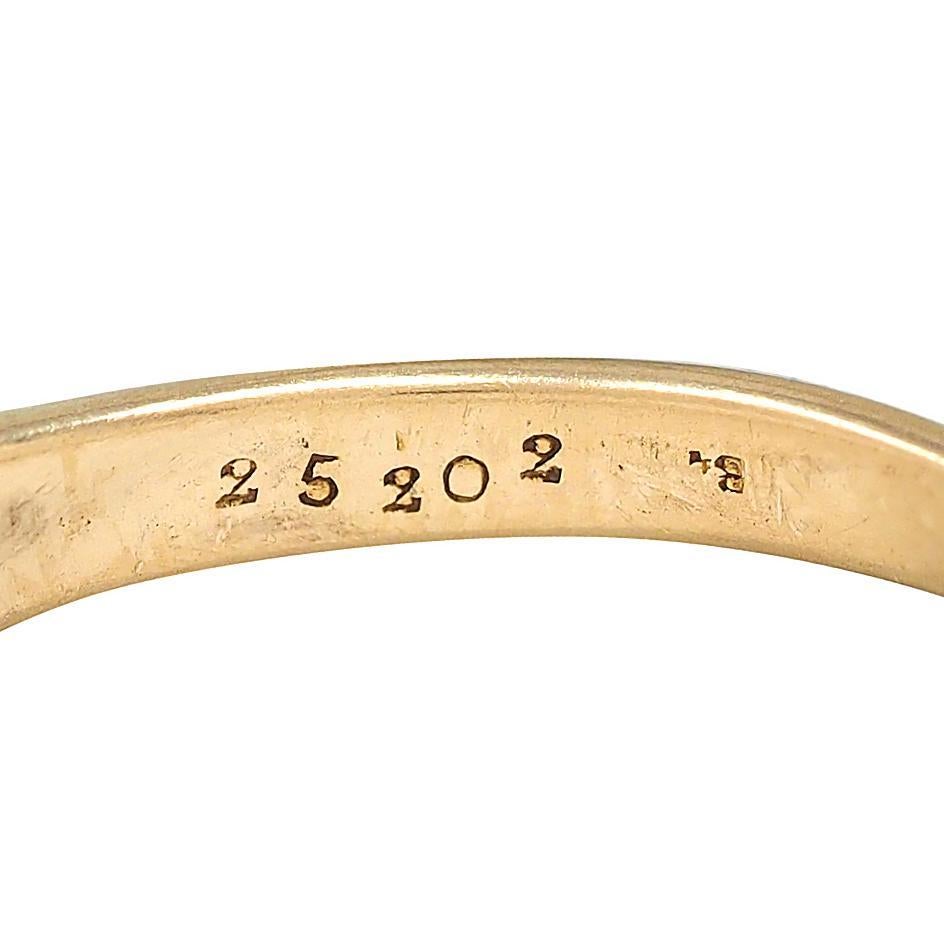 Anello di fidanzamento antico solitario in oro 14K Victorian 0.45 CTW Old Mine Cut in vendita 3