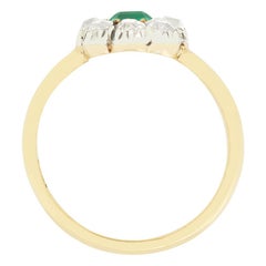 Victorian 0.45ct Emerald and Diamond Cluster Ring, c.1880s