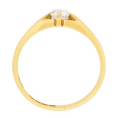 Victorian 0.50 Carat Diamond Signet Ring, circa 1900s