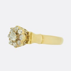 Victorian 0.50 Carat Old Cut Diamond Cluster Ring