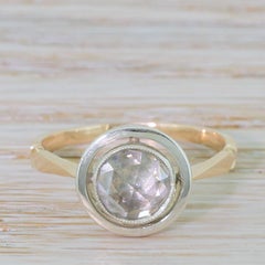 Victorian 0.50 Carat Rose Cut Diamond Solitaire Ring