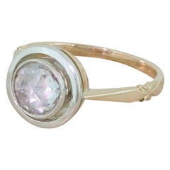 Victorian 0.50 Carat Rose Cut Diamond Solitaire Ring