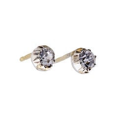 Victorian 0.50 CTW Collet Set Old Mine Cut Diamond Stud Earrings