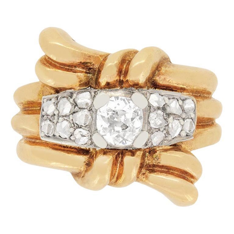 Viktorianischer 0,50 Karat Diamant-Cluster-Cocktailring, um 1880
