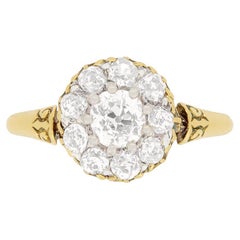 Victorian 0.50ct Diamond Halo Ring, C.1880s