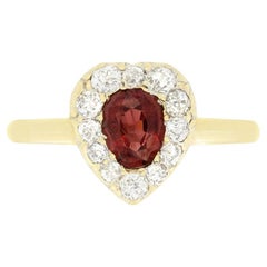 Victorian 0.50ct Ruby and Diamond Heart Cluster Ring, c.1880s