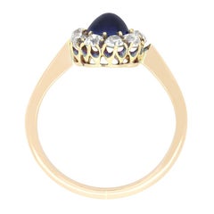 Victorian 0.50ct Sapphire and Diamond Cluster Ring, c.1880s
